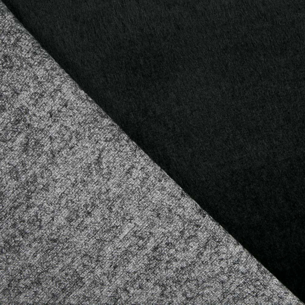 Retal Tela Abrigo Fino Pelo Sorona Negro 140x145 cm - Ribes y Casals