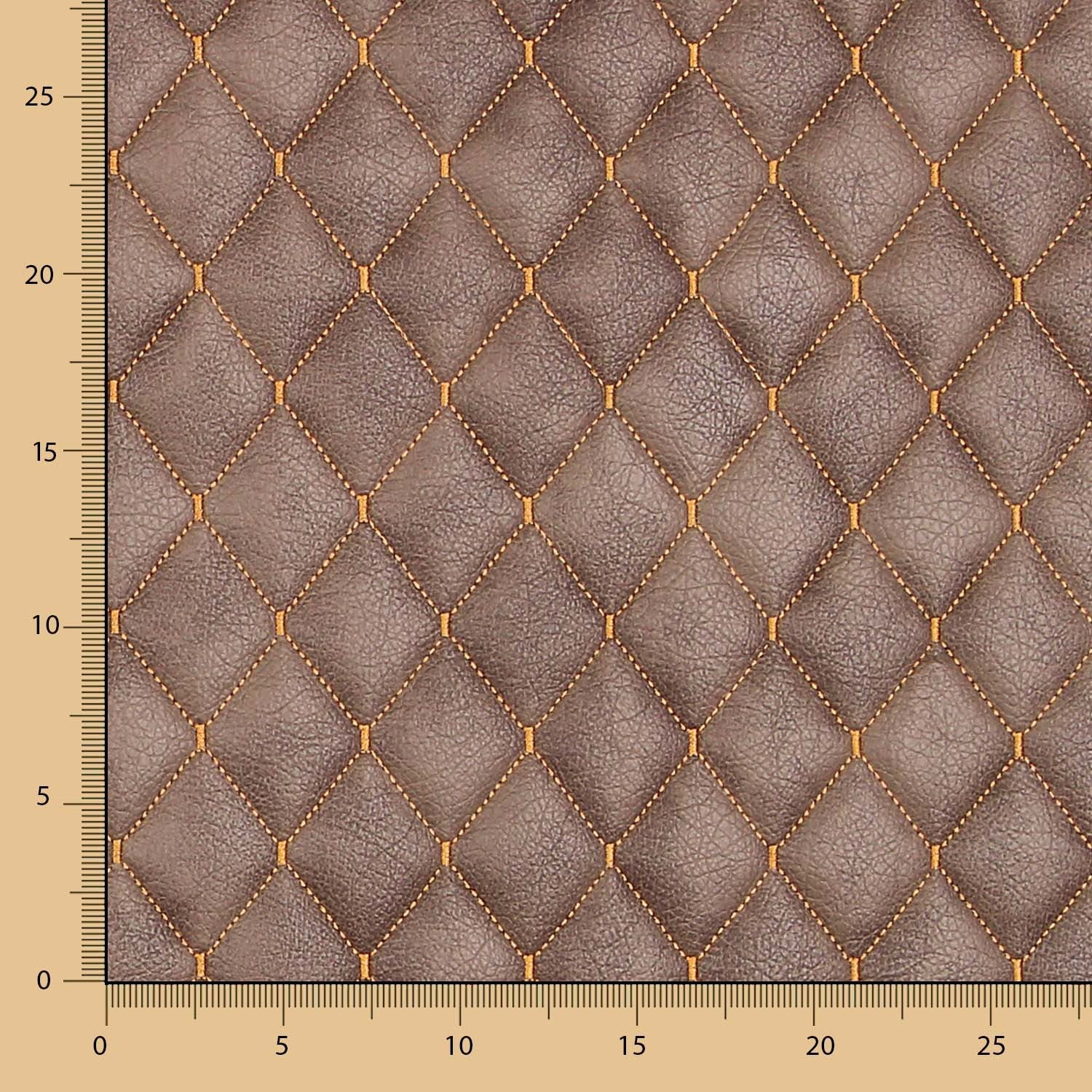 Couro Sintético Matelassê Castanho - Ribes y Casals