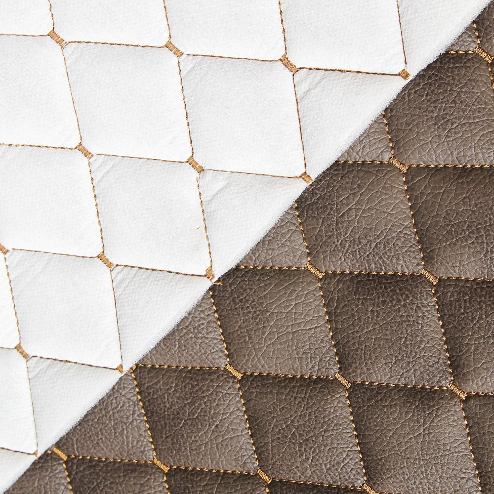 Couro Sintético Matelassê Castanho - Ribes y Casals