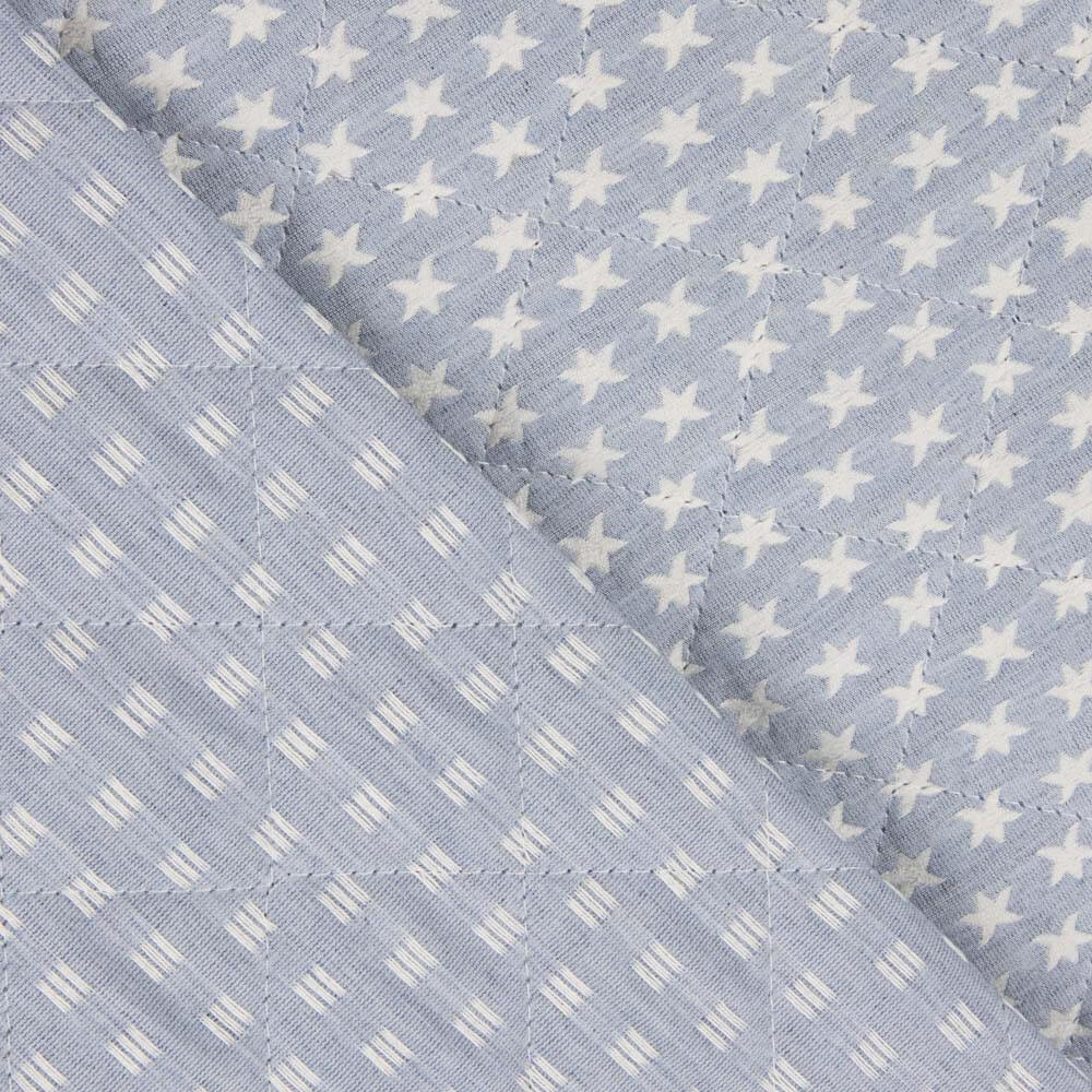 Acolchoado Infantil Jacquard Azul Denim Estrelas - Ribes y Casals