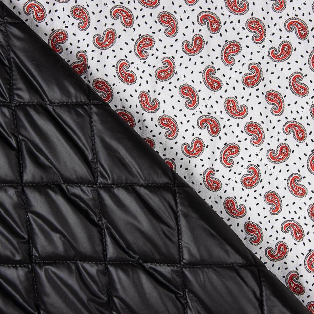 Acolchoado Impermeável Preta Caxemira - Ribes y Casals