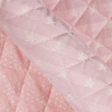 Acolchoado Infantil Jacquard Plumeti Rosa Bebê Estrelas - Ribes y Casals