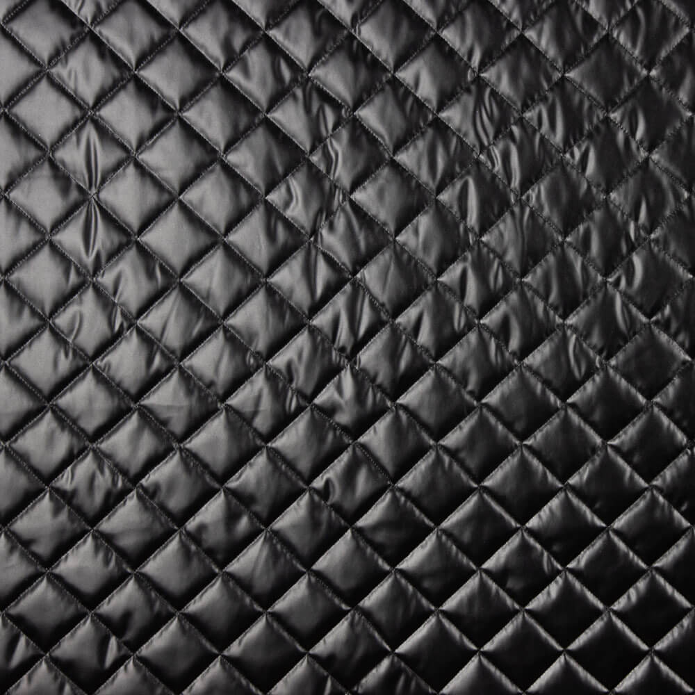 Pele Sintética Preta Acolchoada - Ribes y Casals