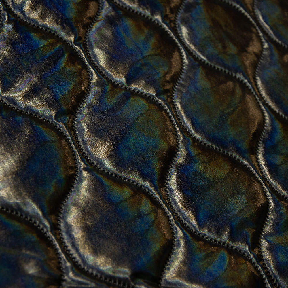 Eco Pele Acolchoado Geométrico Preto - Ribes y Casals