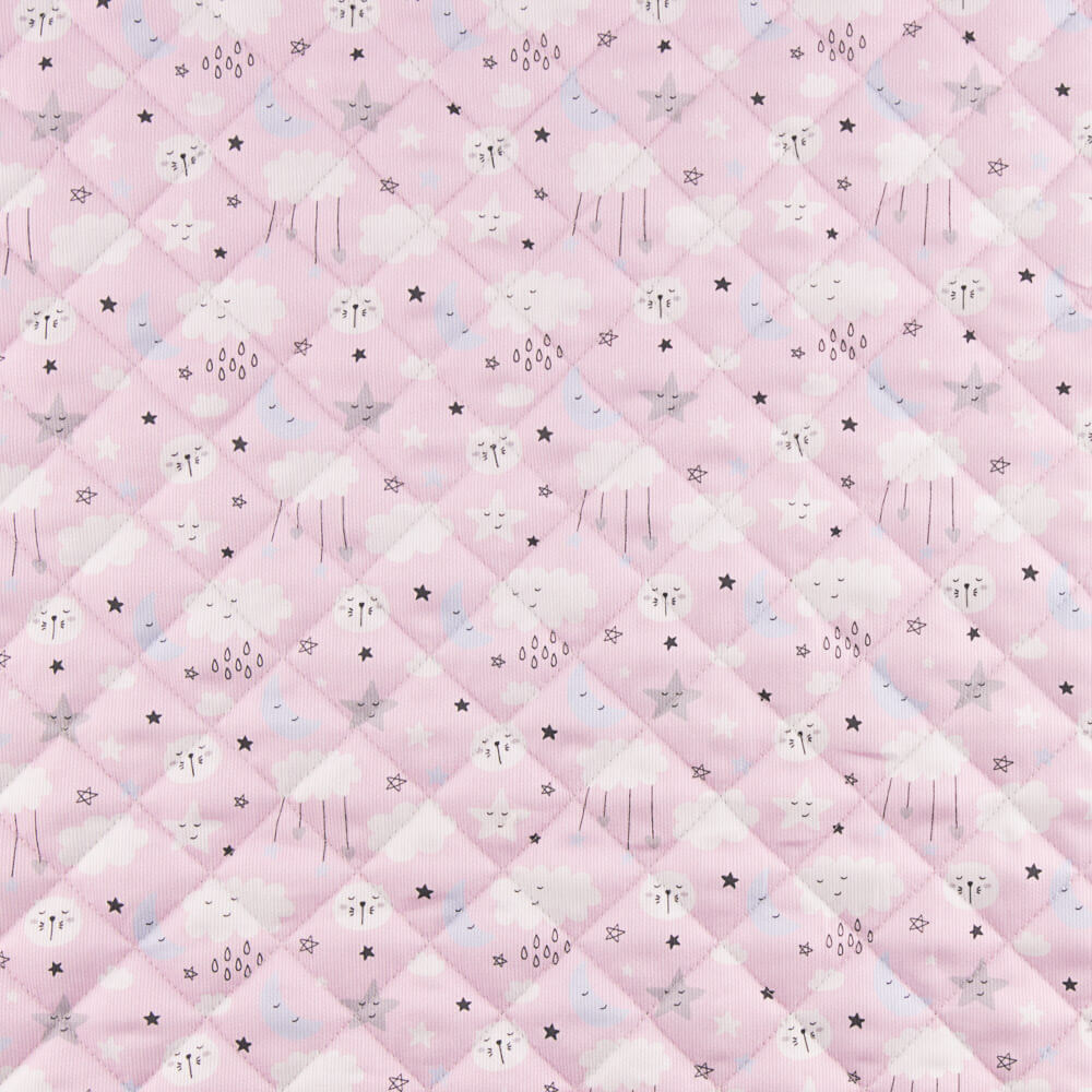 Acolchoado Em Piqué De Algodão Rosa Céu - Ribes y Casals