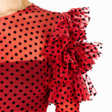 Tule Lycra Flocado Rosa - Ribes y Casals