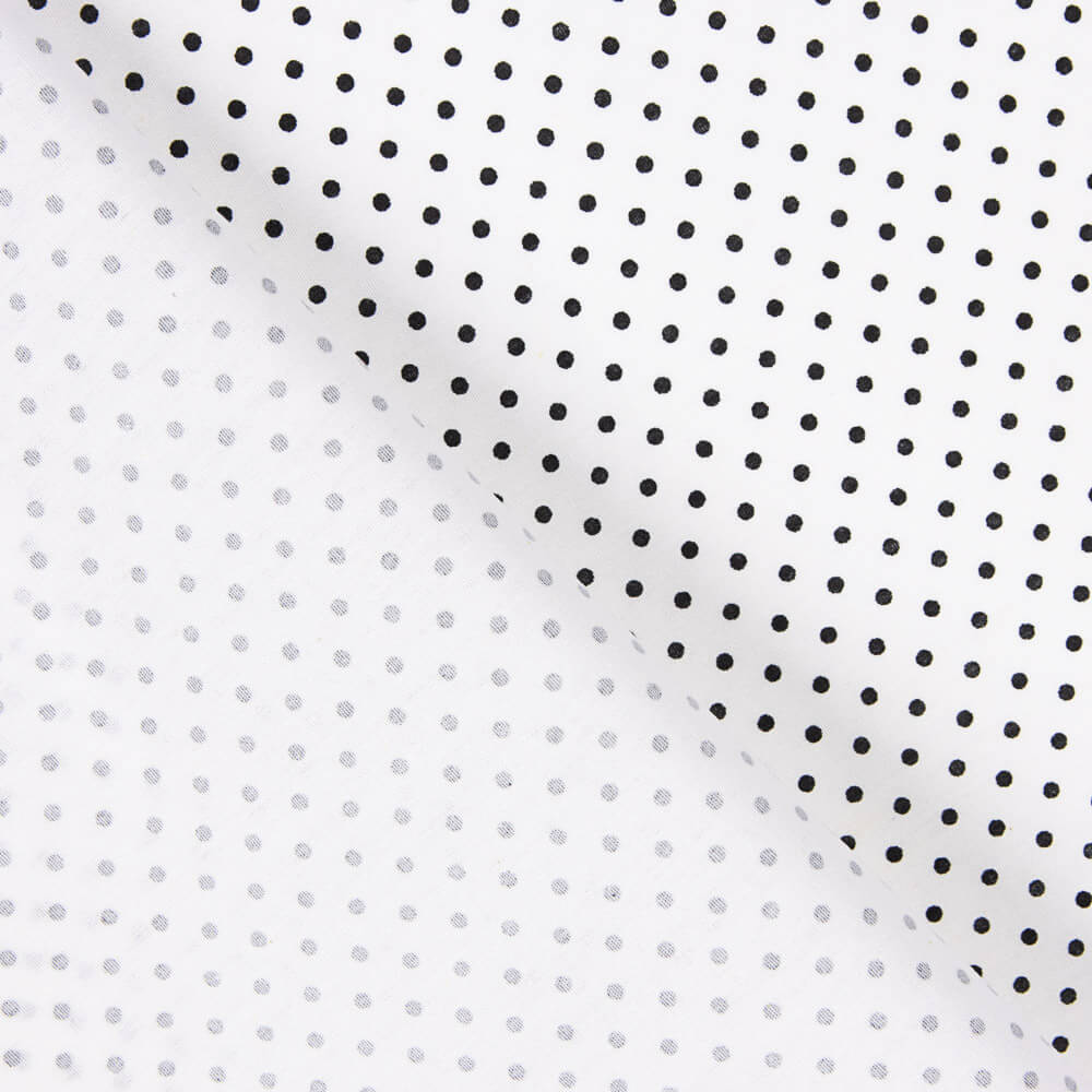 Popeline Algodão Bolinhas Cru - Ribes y Casals