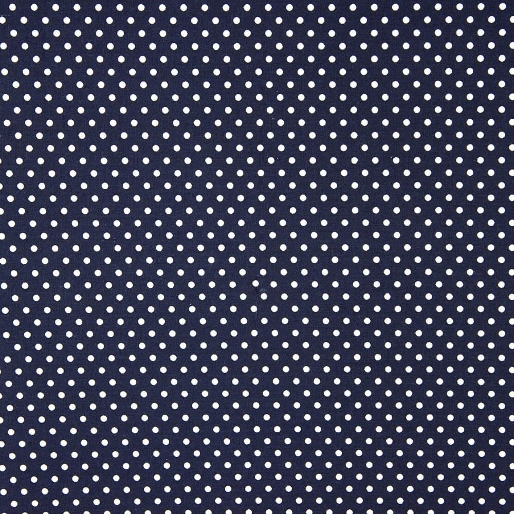 Popeline Algodão Bolinhas Marinho - Ribes y Casals