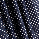 Popeline Algodão Bolinhas Marinho - Ribes y Casals