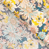 Popeline Algodão Flor Silvestre Rosa - Ribes y Casals