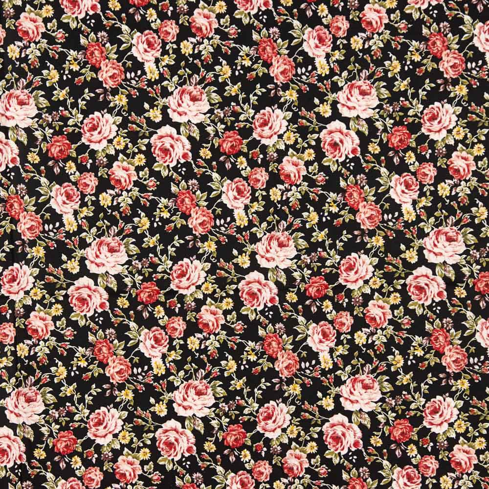 Popeline Algodão Cretone Clássica Preta - Ribes y Casals