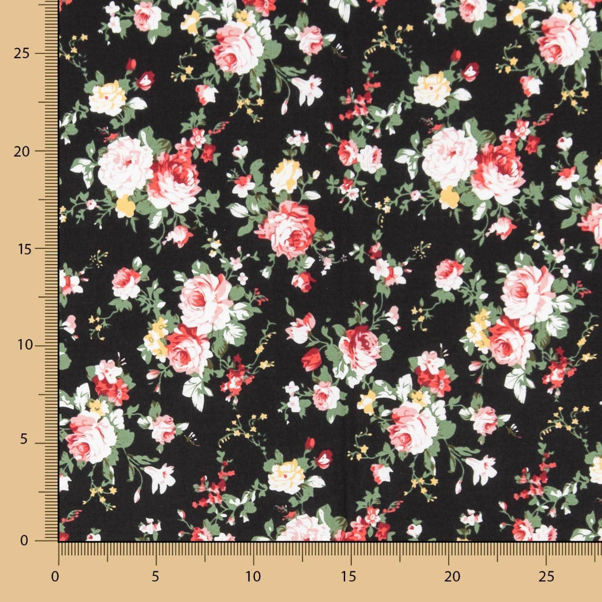 Popeline Algodão Mini Cretone Clássica Preto - Ribes y Casals