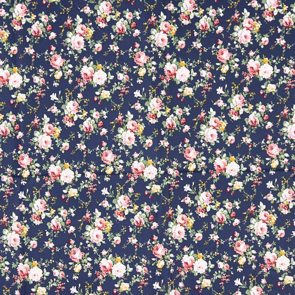 Popeline Algodão Mini Cretone Clássica Marinho - Ribes y Casals