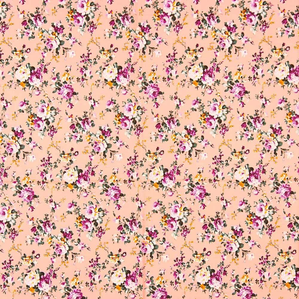 Popeline Algodão Mini Cretone Clássica Rosa - Ribes y Casals