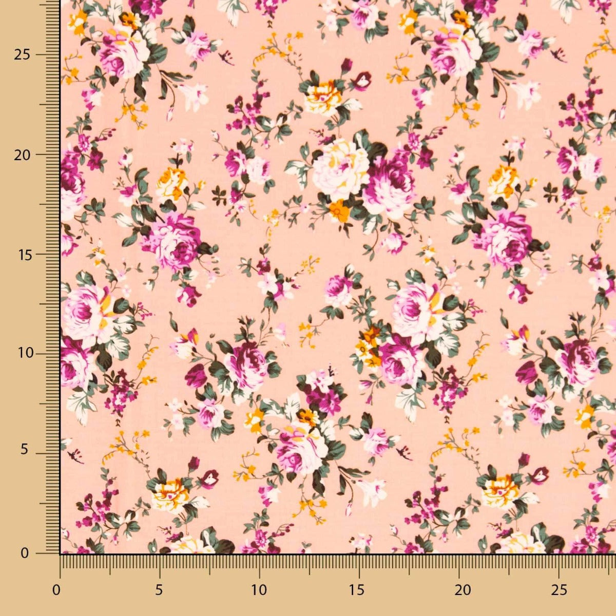 Popeline Algodão Mini Cretone Clássica Rosa - Ribes y Casals