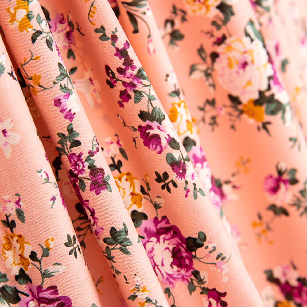 Popeline Algodão Mini Cretone Clássica Rosa - Ribes y Casals