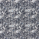 Popeline Algodão Flores Marinho - Ribes y Casals