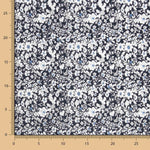 Popeline Algodão Flores Marinho - Ribes y Casals