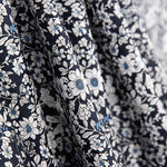 Popeline Algodão Flores Marinho - Ribes y Casals