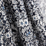 Popeline Algodão Flores Marinho - Ribes y Casals