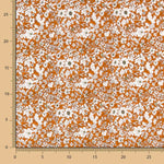 Popeline Algodão Flores Telha - Ribes y Casals