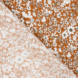 Popeline Algodão Flores Telha - Ribes y Casals