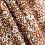 Popeline Algodão Flores Telha - Ribes y Casals