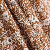 Popeline Algodão Flores Telha - Ribes y Casals