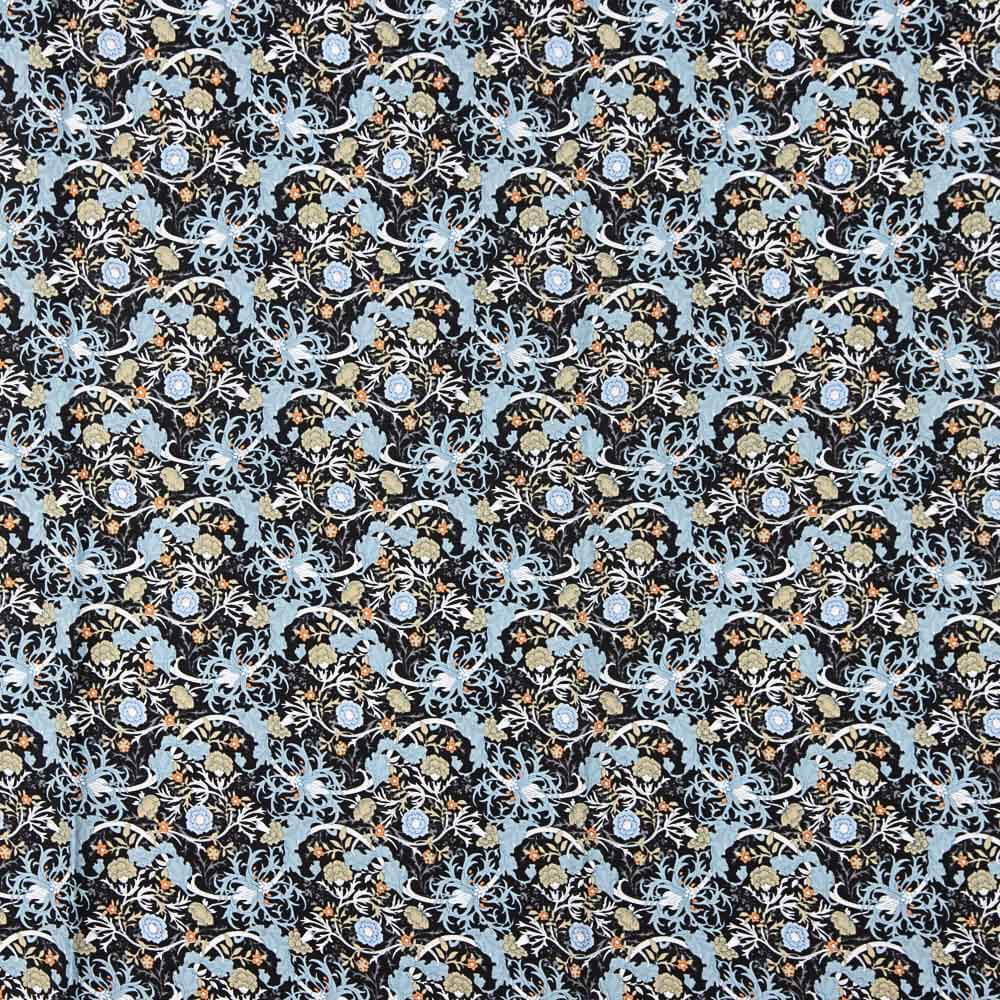 Popeline Algodão Renascentista Preta - Ribes y Casals