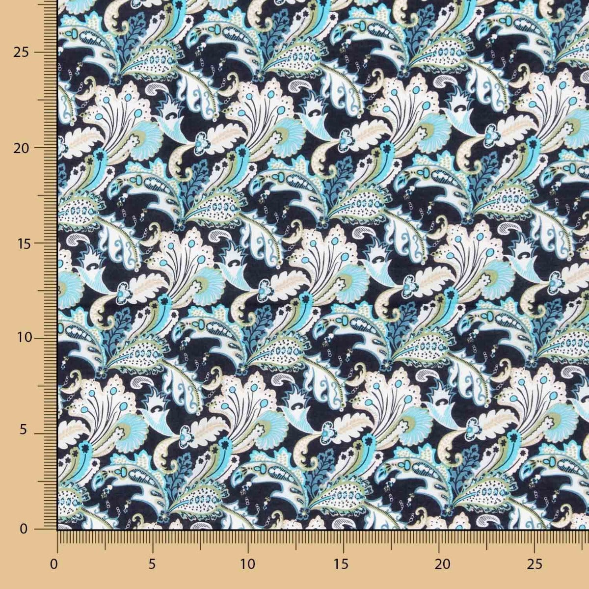 Popeline Algodão Caxemira Canard - Ribes y Casals