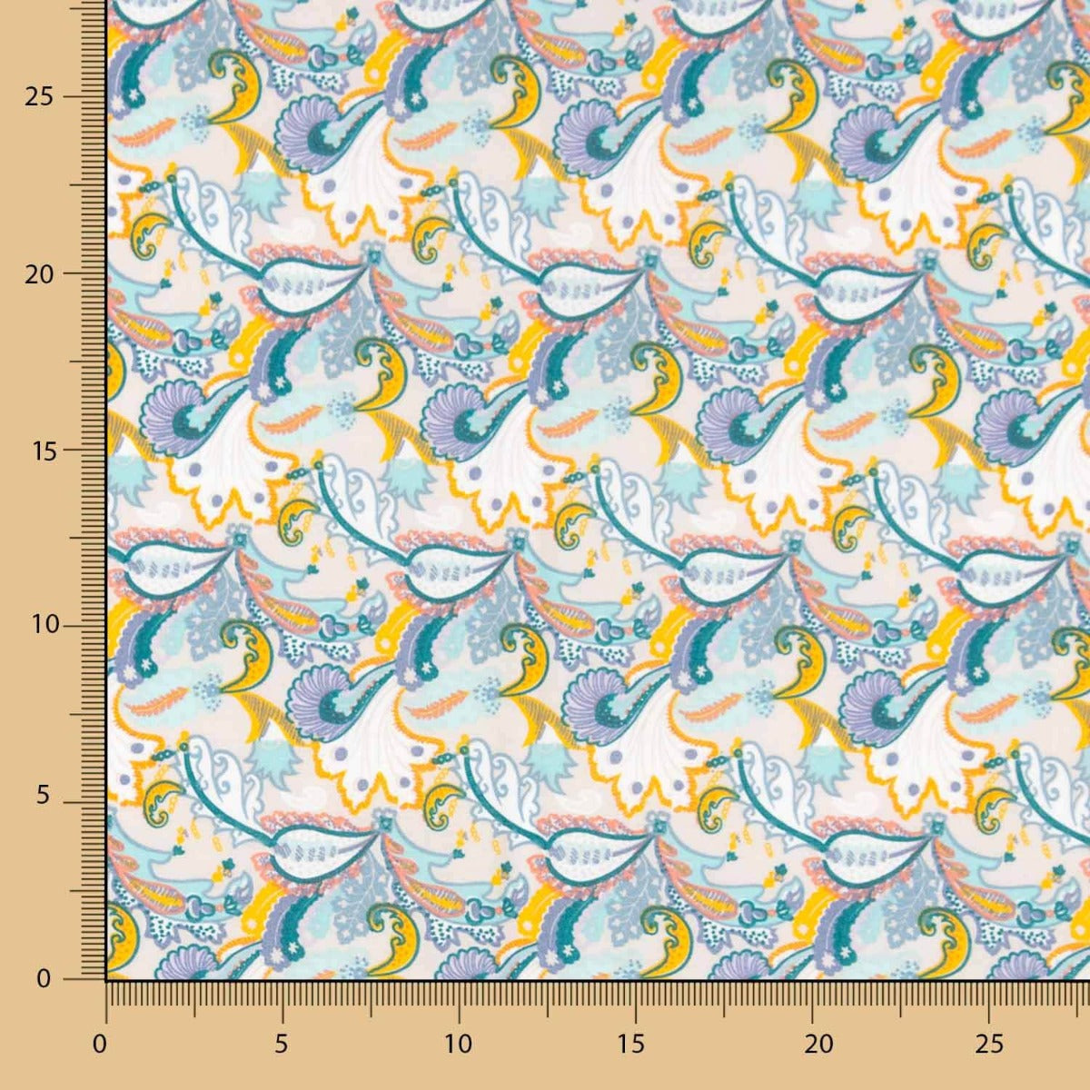 Popeline Algodão Caxemira Cinza Pérola - Ribes y Casals