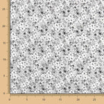 Popeline Algodão Flores Branco - Ribes y Casals