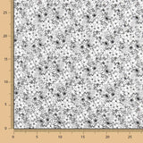 Popeline Algodão Flores Branco - Ribes y Casals