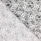 Popeline Algodão Flores Branco - Ribes y Casals