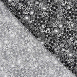 Popeline Algodão Flores Pretas - Ribes y Casals