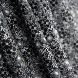 Popeline Algodão Flores Pretas - Ribes y Casals