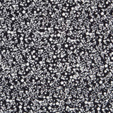 Algodão Antibacteriano Flores Preto - Ribes y Casals