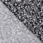 Algodão Antibacteriano Flores Preto - Ribes y Casals