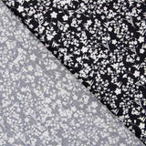 Algodão Antibacteriano Flores Preto - Ribes y Casals