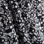 Algodão Antibacteriano Flores Preto - Ribes y Casals