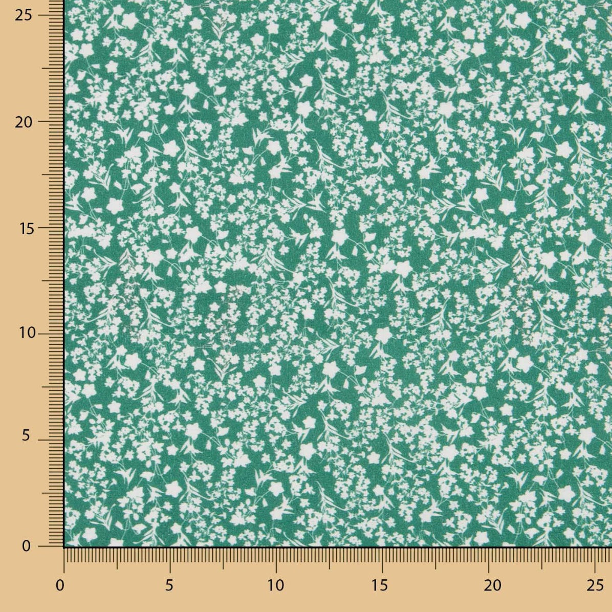 Algodão Antibacteriano Flores Verde - Ribes y Casals