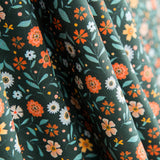 Algodão Antibacteriano Flores Verde - Ribes y Casals