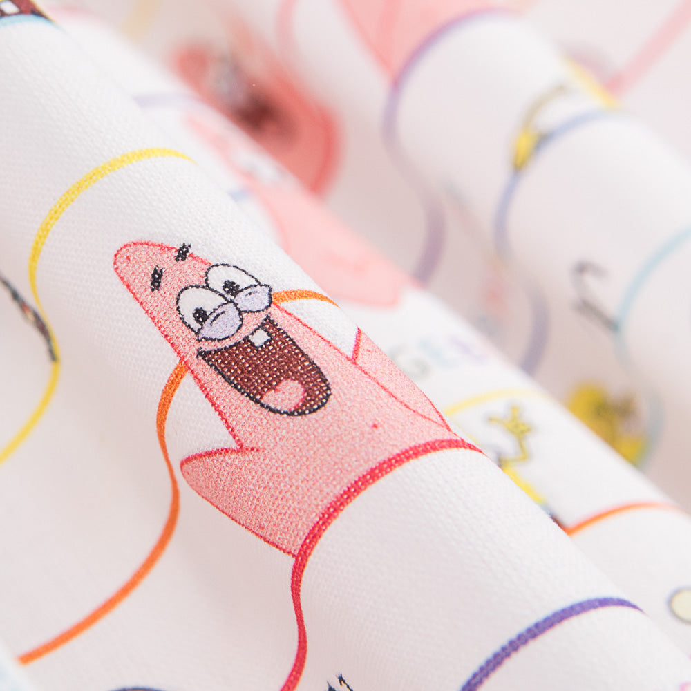 Algodão SpongeBob Listras Rosa - Ribes y Casals