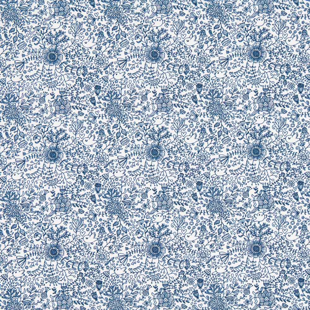 Algodão Bosque Mágico Marinho - Ribes y Casals