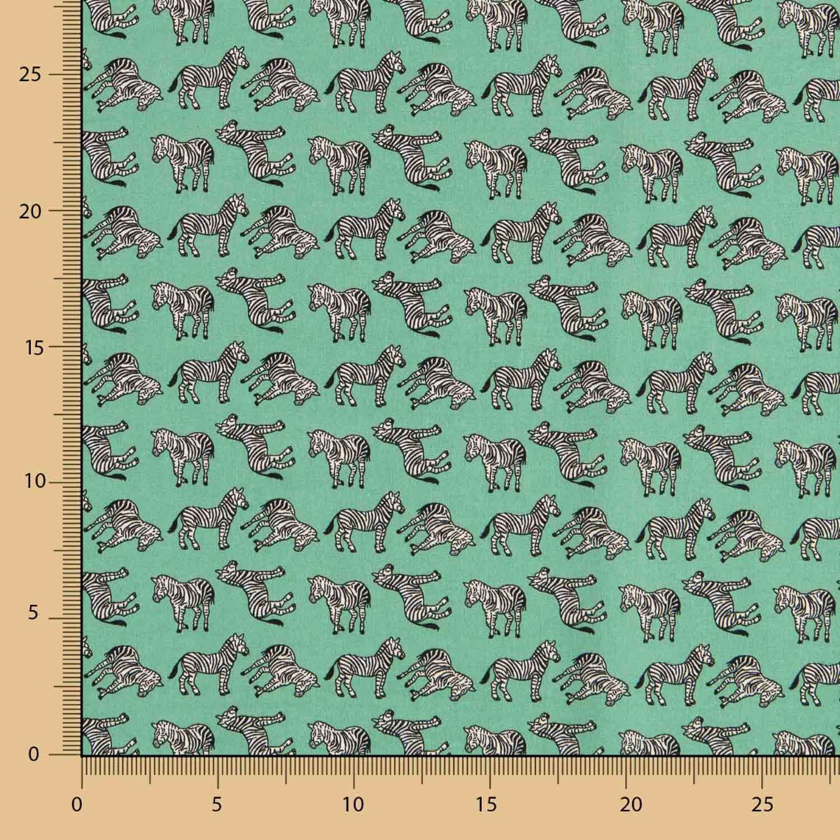 Algodão Zebras Verde - Ribes y Casals
