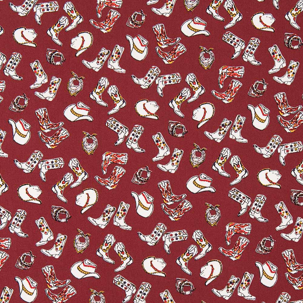 Algodão Cowboy Grena - Ribes y Casals