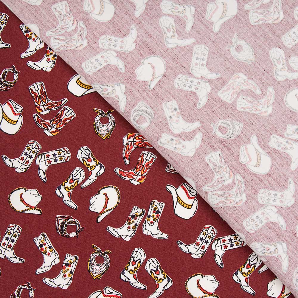 Algodão Cowboy Grena - Ribes y Casals