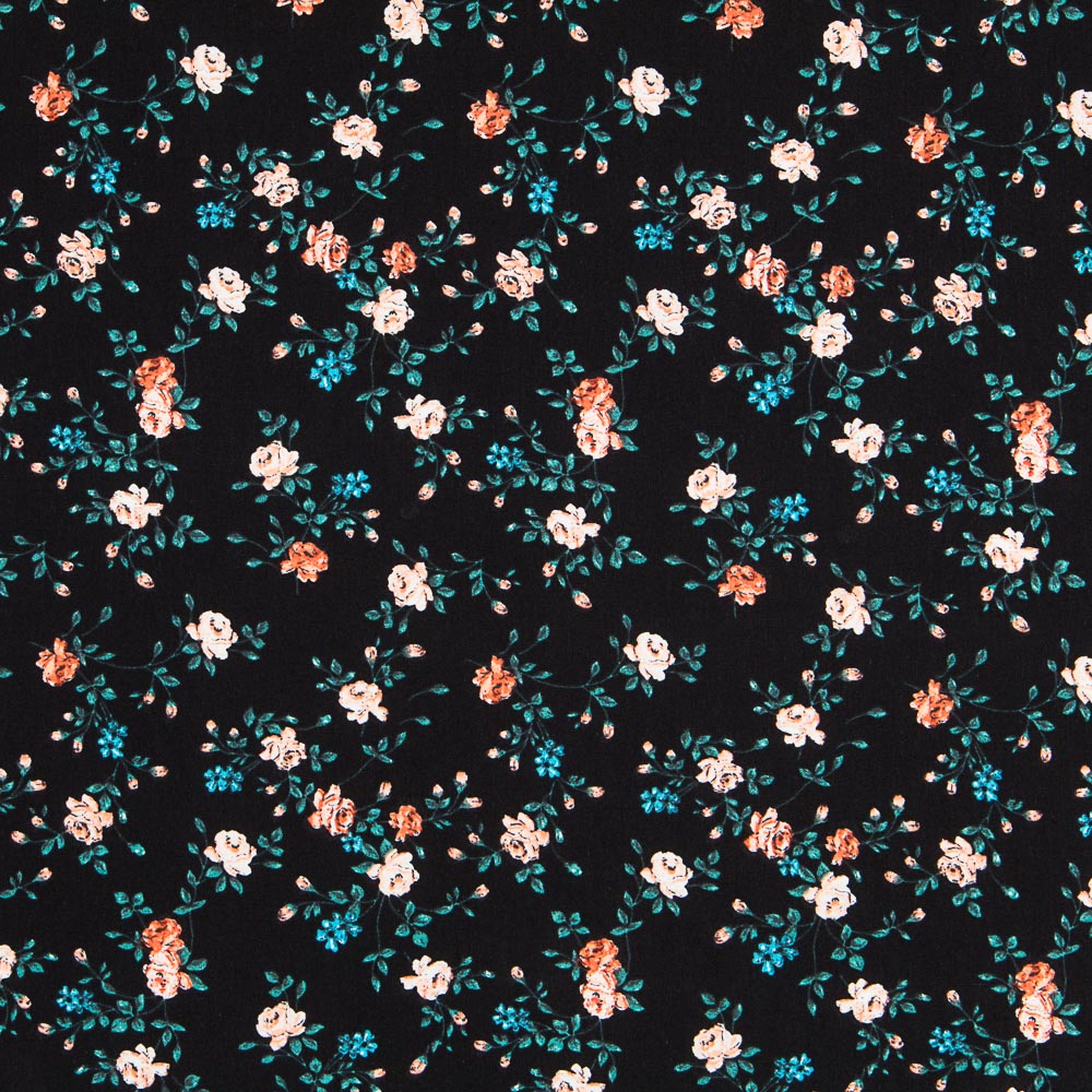 Algodão Cretona Mini Preto - Ribes y Casals