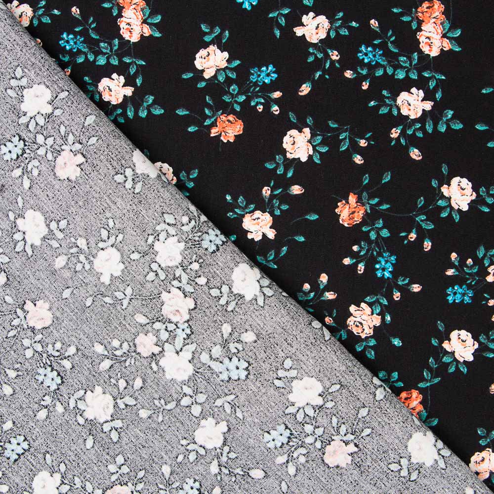 Algodão Cretona Mini Preto - Ribes y Casals