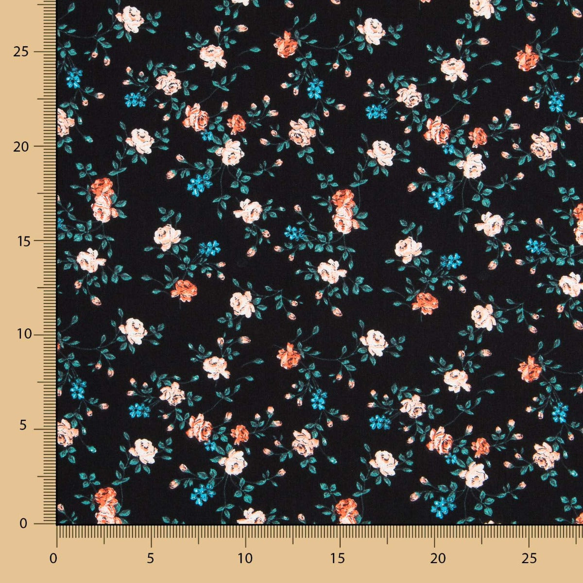 Algodão Cretona Mini Preto - Ribes y Casals